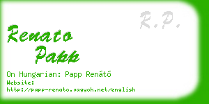 renato papp business card